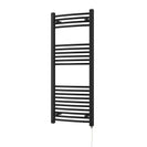 Zennor - Black Electric Towel Rail H1200mm x W500mm Curved 500w Standard