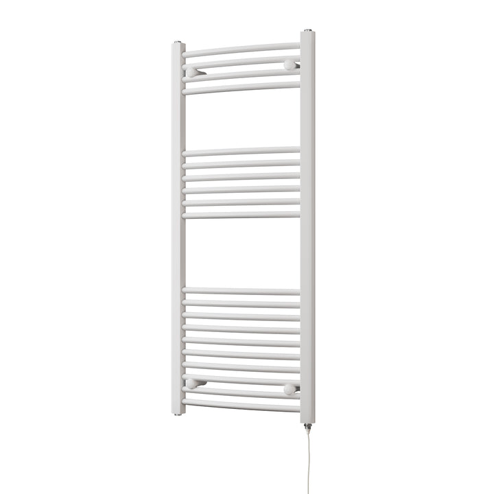 Zennor - White Electric Towel Rail H1200mm x W500mm Curved 500w Standard
