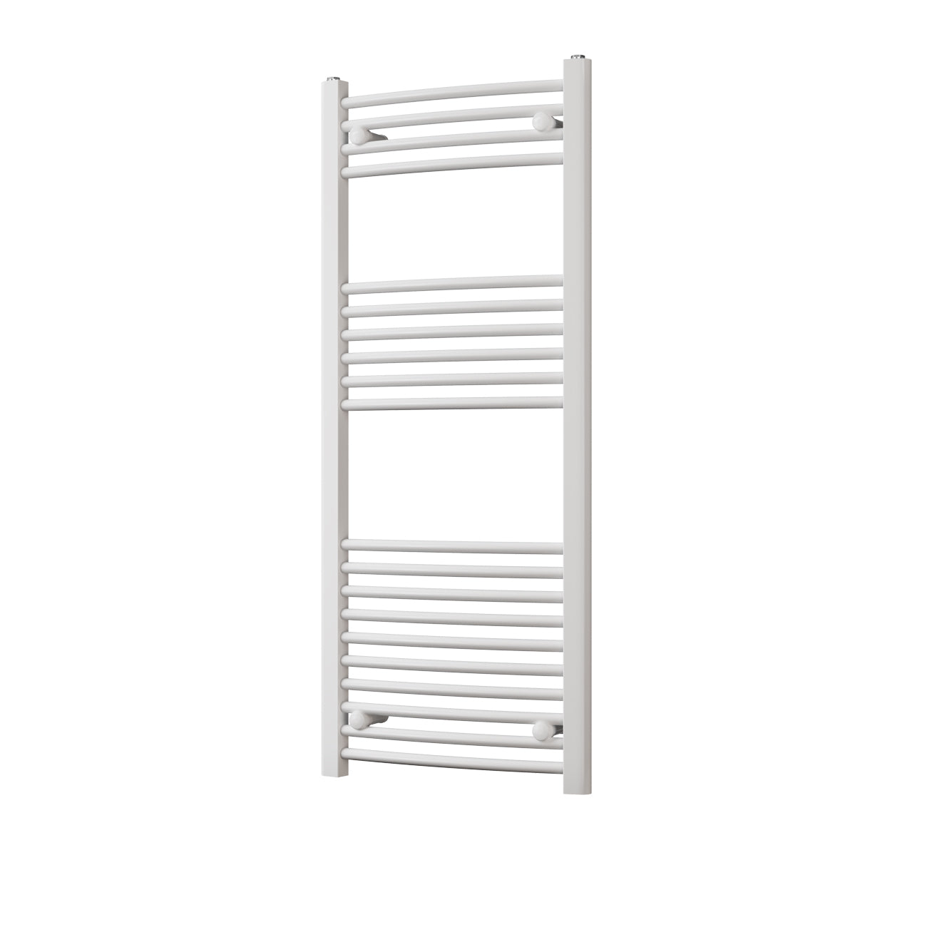 Zennor - White Heated Towel Rail - H1200mm x W500mm - Curved