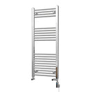 Zennor - Chrome Dual Fuel Towel Rail H1200mm x W500mm Thermostatic WIFI - Straight