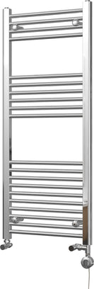 Zennor - Chrome Dual Fuel Towel Rail H1200mm x W500mm Thermostatic - Straight