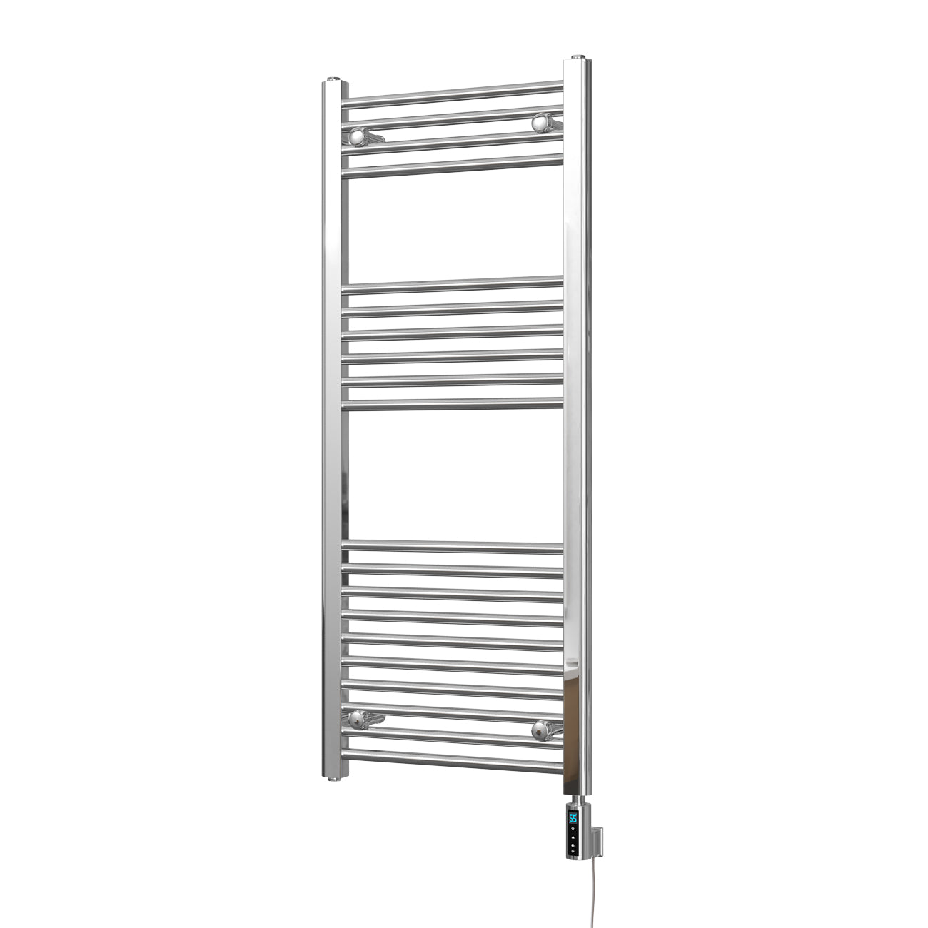 Zennor - Chrome Electric Towel Rail H1200mm x W500mm Straight 300w Thermostatic WIFI