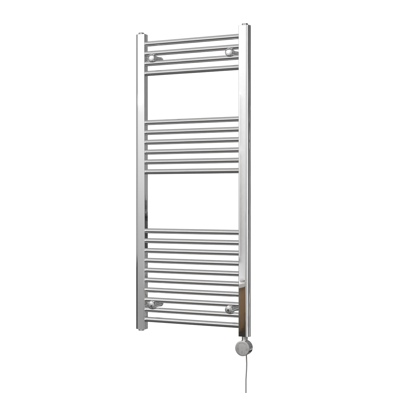 Zennor - Chrome Electric Towel Rail H1200mm x W500mm Straight 300w Thermostatic