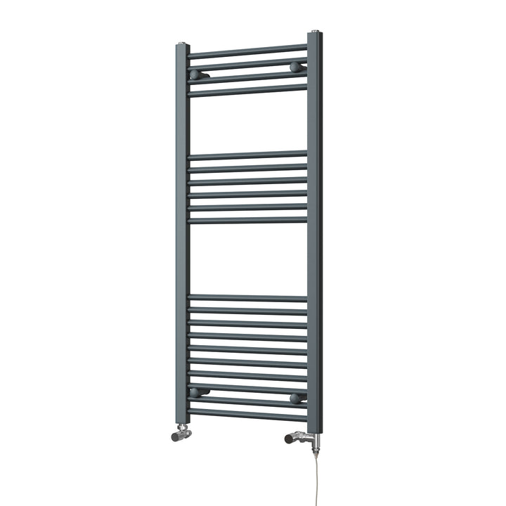 Zennor - Anthracite Dual Fuel Towel Rail H1200mm x W500mm Standard - Straight