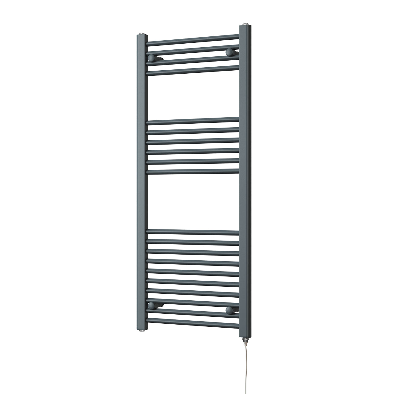 Zennor - Anthracite Electric Towel Rail H1200mm x W500mm Straight 500w Standard