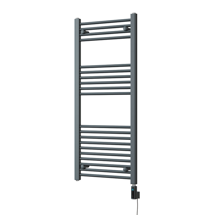 Zennor - Anthracite Electric Towel Rail H1200mm x W500mm Straight 600w Thermostatic WIFI