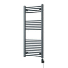 Zennor - Anthracite Electric Towel Rail H1200mm x W500mm Straight 600w Thermostatic WIFI