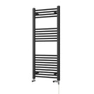 Zennor - Black Dual Fuel Towel Rail H1200mm x W500mm Standard - Straight