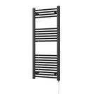 Zennor - Black Electric Towel Rail H1200mm x W500mm Straight 500w Standard