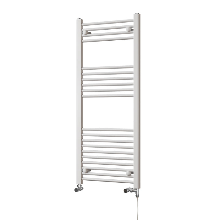 Zennor - White Dual Fuel Towel Rail H1200mm x W500mm Standard - Straight