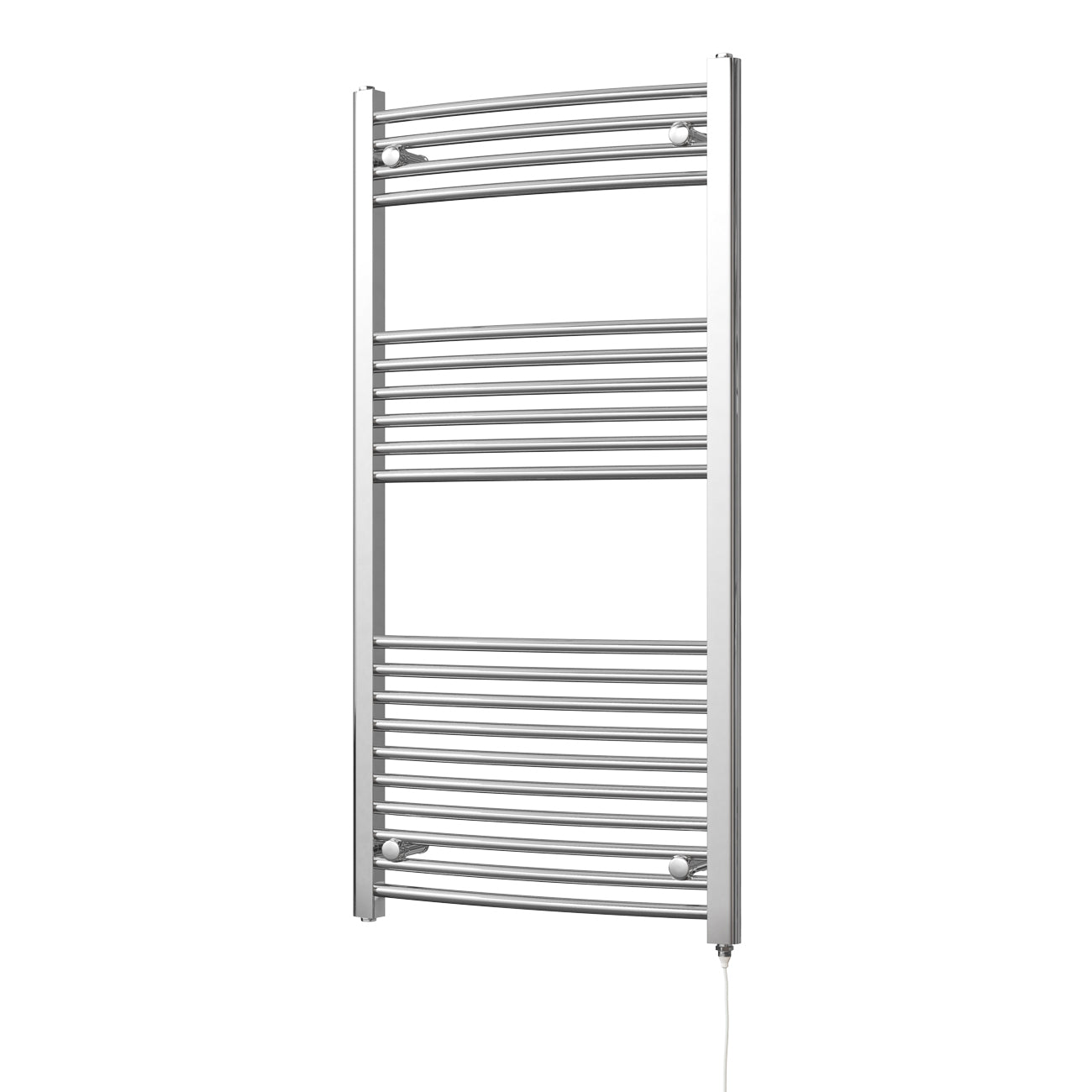 Zennor - Chrome Electric Towel Rail H1200mm x W600mm Curved 300w Standard