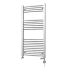 Zennor - Chrome Dual Fuel Towel Rail H1200mm x W600mm Thermostatic - Curved