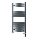Zennor - Anthracite Dual Fuel Towel Rail H1200mm x W600mm Thermostatic WIFI - Curved
