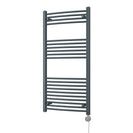 Zennor - Anthracite Electric Towel Rail H1200mm x W600mm Curved 600w Thermostatic