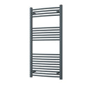 Zennor - Anthracite Heated Towel Rail - H1200mm x W600mm - Curved