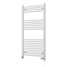 Zennor - White Dual Fuel Towel Rail H1200mm x W600mm Standard - Curved
