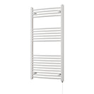 Zennor - White Electric Towel Rail H1200mm x W600mm Curved 500w Standard