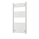 Zennor - White Heated Towel Rail - H1200mm x W600mm - Curved
