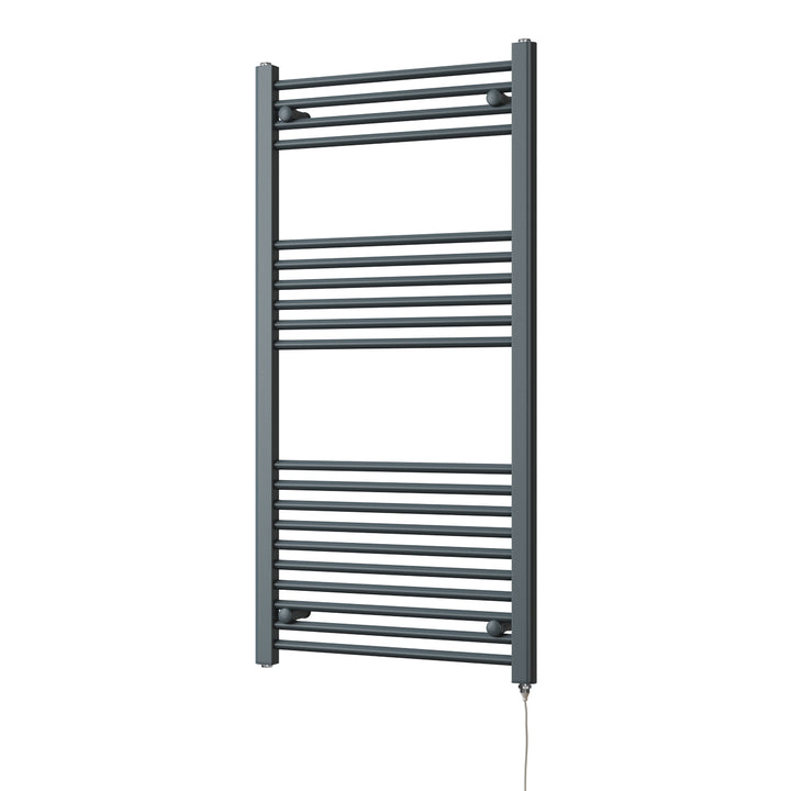 Zennor - Anthracite Electric Towel Rail H1200mm x W600mm Straight 500w Standard
