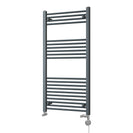 Zennor - Anthracite Dual Fuel Towel Rail H1200mm x W600mm Thermostatic - Straight