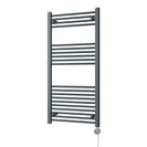 Zennor - Anthracite Electric Towel Rail H1200mm x W600mm Straight 600w Thermostatic