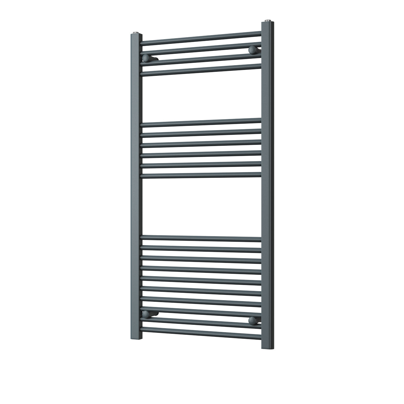 Zennor - Anthracite Heated Towel Rail - H1200mm x W600mm - Straight