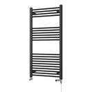 Zennor - Black Dual Fuel Towel Rail H1200mm x W600mm Standard - Straight
