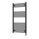 Zennor - Black Electric Towel Rail H1200mm x W600mm Straight 600w Thermostatic