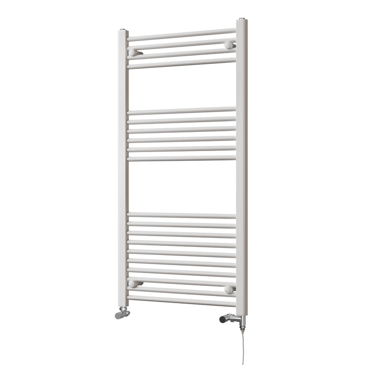 Zennor - White Dual Fuel Towel Rail H1200mm x W600mm Standard - Straight