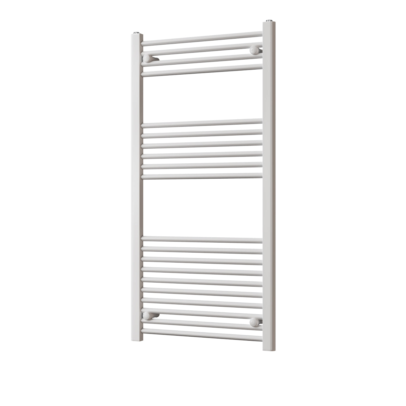 Zennor - White Heated Towel Rail - H1200mm x W600mm - Straight