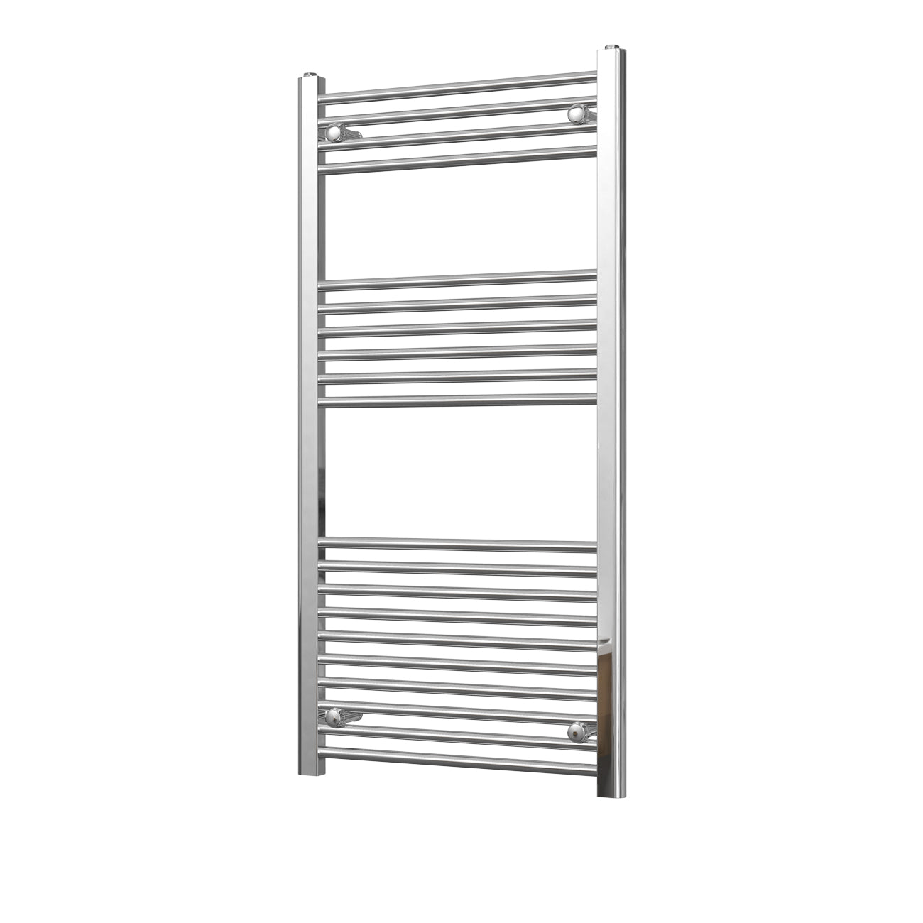 Zennor - Chrome Heated Towel Rail - H1200mm x W600mm - Straight