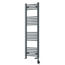 Zennor - Anthracite Dual Fuel Towel Rail H1400mm x W400mm Thermostatic WIFI - Curved