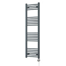 Zennor - Anthracite Electric Towel Rail H1400mm x W400mm Curved 400w Thermostatic