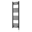 Zennor - Black Electric Towel Rail H1400mm x W400mm Curved 300w Thermostatic
