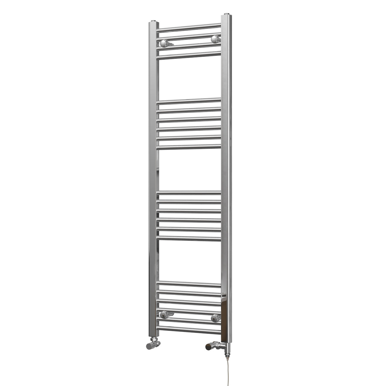 Zennor - Chrome Dual Fuel Towel Rail H1400mm x W400mm Standard - Straight
