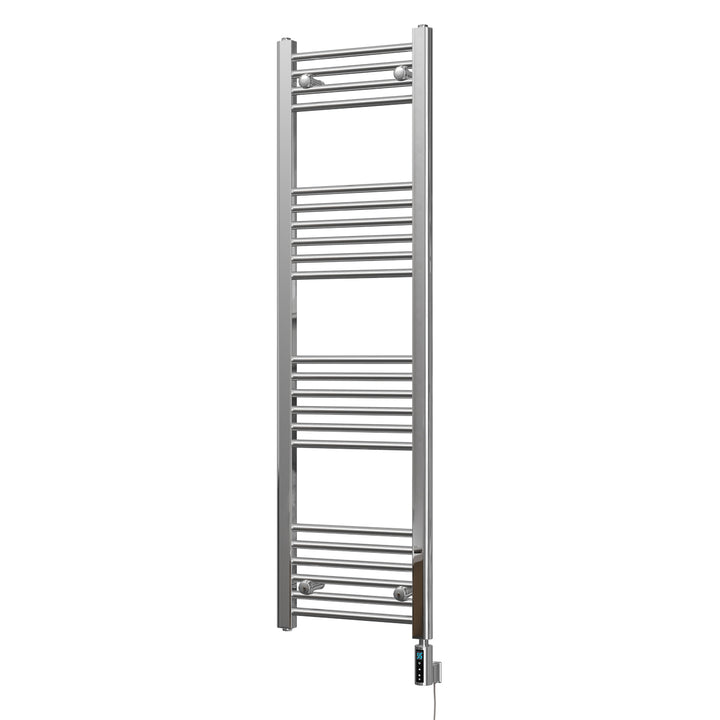 Zennor - Chrome Electric Towel Rail H1400mm x W400mm Straight 300w Thermostatic WIFI