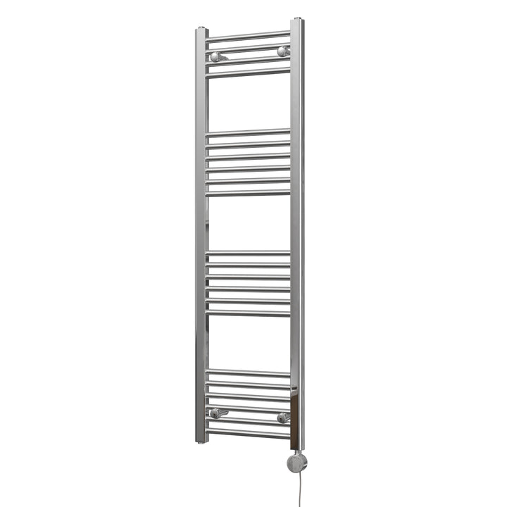 Zennor - Chrome Electric Towel Rail H1400mm x W400mm Straight 300w Thermostatic