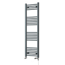 Zennor - Anthracite Dual Fuel Towel Rail H1400mm x W400mm Standard - Straight