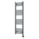 Zennor - Anthracite Electric Towel Rail H1400mm x W400mm Straight 300w Thermostatic WIFI