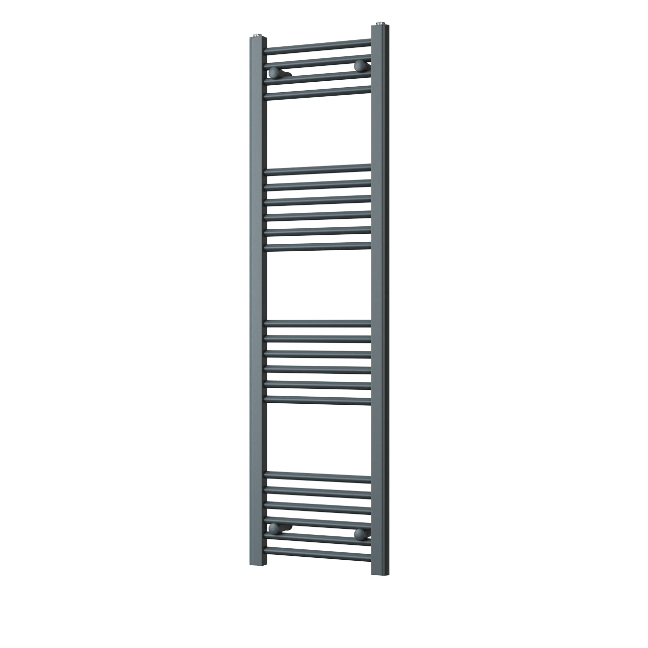 Zennor - Anthracite Heated Towel Rail - H1400mm x W400mm - Straight