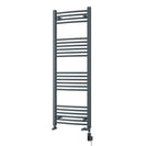Zennor - Anthracite Dual Fuel Towel Rail H1400mm x W500mm Thermostatic WIFI - Curved