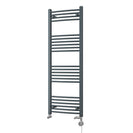 Zennor - Anthracite Dual Fuel Towel Rail H1400mm x W500mm Thermostatic - Curved