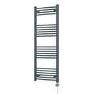 Zennor - Anthracite Electric Towel Rail H1400mm x W500mm Curved 500w Thermostatic