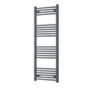 Zennor - Anthracite Heated Towel Rail - H1400mm x W500mm - Curved