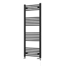 Zennor - Black Dual Fuel Towel Rail H1400mm x W500mm Standard - Curved