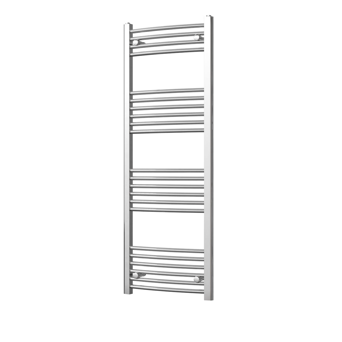 Zennor - Chrome Heated Towel Rail - H1400mm x W500mm - Curved