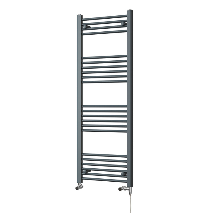 Zennor - Anthracite Dual Fuel Towel Rail H1400mm x W500mm Standard - Straight