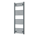 Zennor - Anthracite Heated Towel Rail - H1400mm x W500mm - Straight