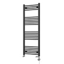 Zennor - Black Dual Fuel Towel Rail H1400mm x W500mm Thermostatic - Straight