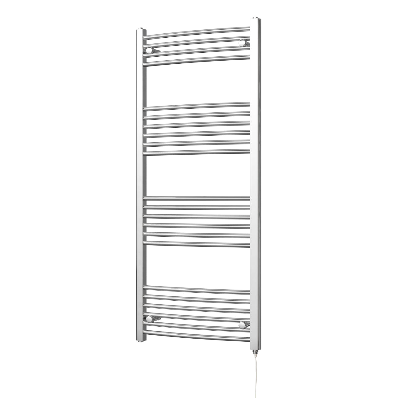 Zennor - Chrome Electric Towel Rail H1400mm x W600mm Curved 400w Standard